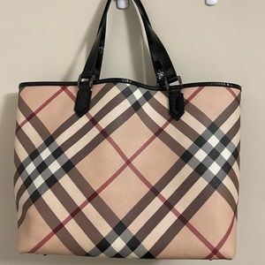 Burberry Large Nova Check Canvas Tote